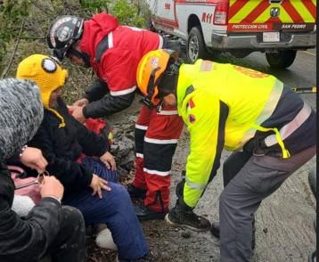 Sufre mujer caída en Chipinque
