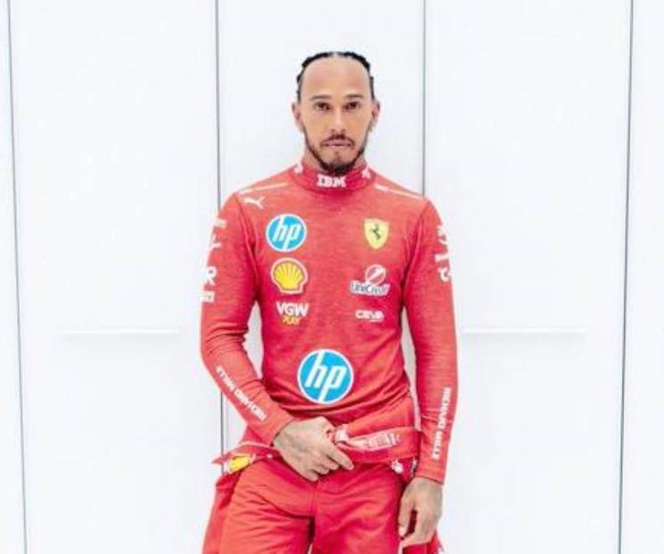 Se viste Lewis Hamilton con el rojo de Ferrari