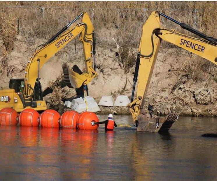Refuerza EU las boyas colocadas en el río Bravo Refuerza EU las boyas colocadas en el río Bravo
