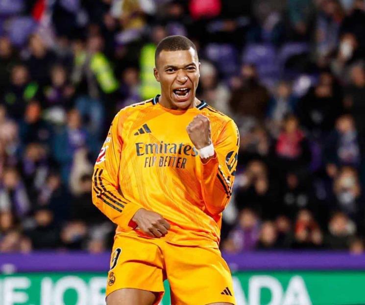 Gana Real Madrid al Valladolid con triplete de Mbappé 