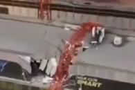 Grúa cae sobre gimnasio de un centro comercial en Chile
