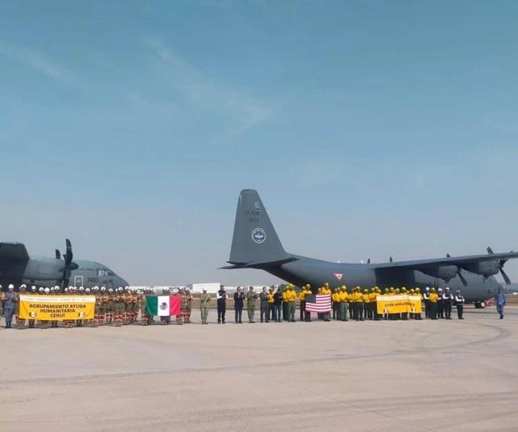 Regresa contingente mexicano que apoyó ante incendios