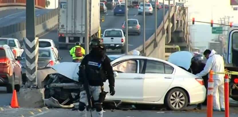 Muere pareja tras choque y estrellamiento en Carretera a Laredo Muere pareja tras choque y estrellamiento en Carretera a Laredo