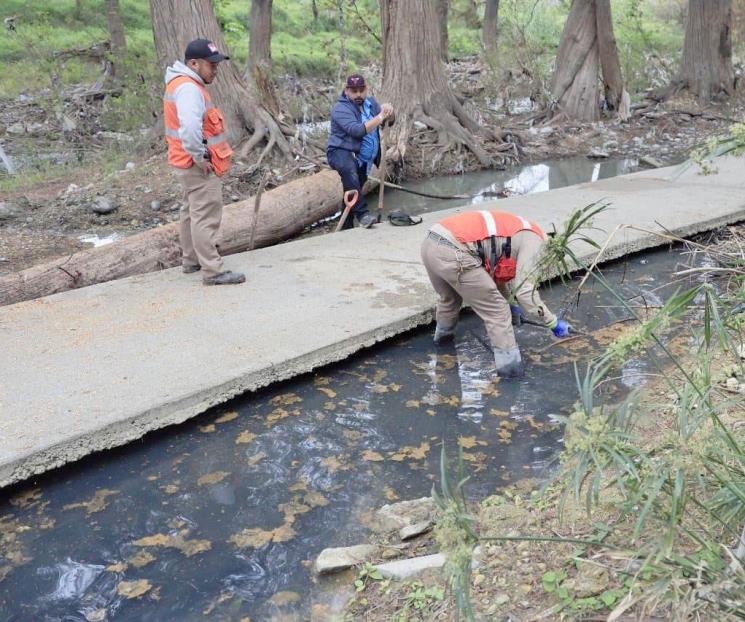 Atienden caso de aguas negras en Río La Silla Atienden caso de aguas negras en Río La Silla