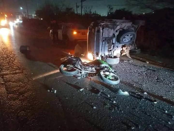 Resulta oficial herido en choque