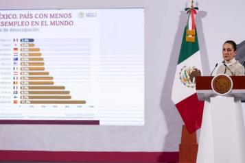Destaca M&eacute;xico como el pa&iacute;s con menor tasa de desempleo