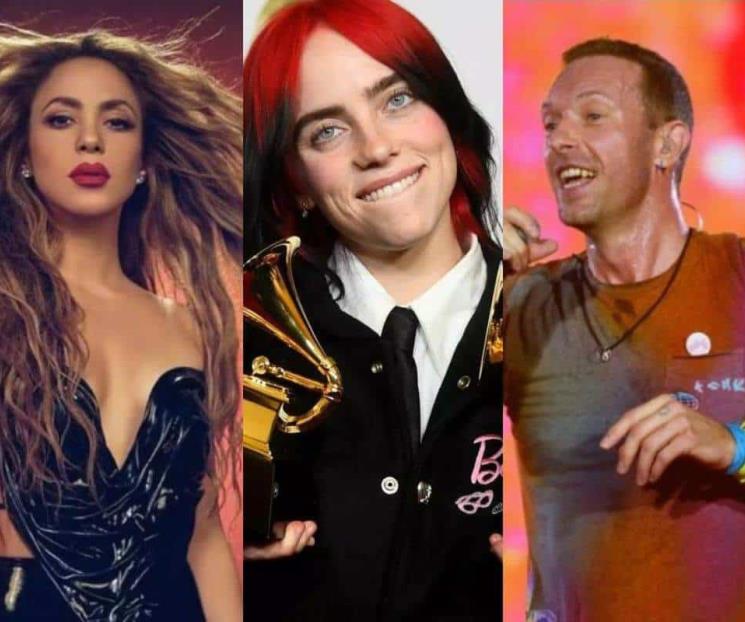 Billie Eilish, Shakira y Chris Martin cantarán en los Premios Grammy