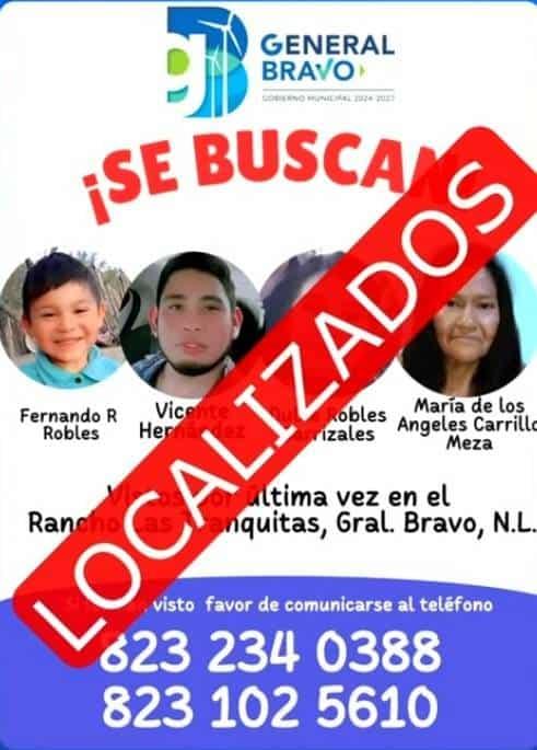 Localizan con vida a familia secuestrada
