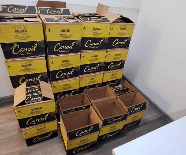 Detienen a tres por robar aceite comestible