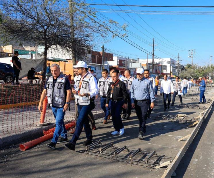 Registra 90% de avance rehabilitación de avenida Eloy Cavazos