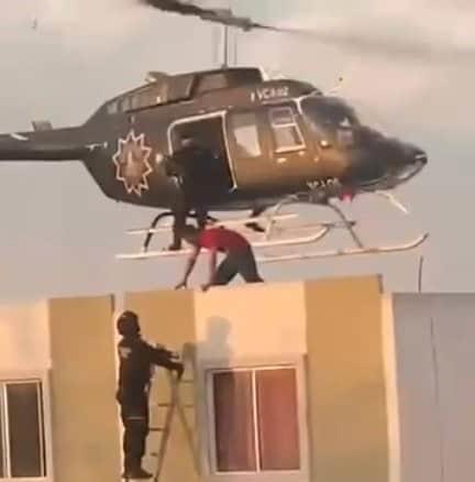 Utilizan helicóptero para detener a 3 asaltantes