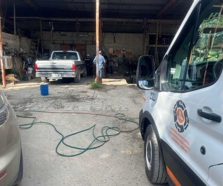 Sufre mecánico flamazo en Terán Sufre mecánico flamazo en Terán