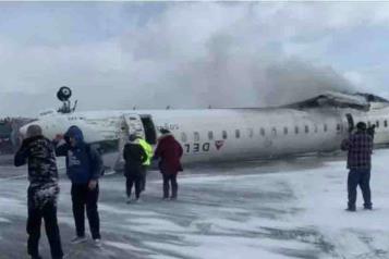 Sufre accidente avión de Delta Airlines en aeropuerto de Toronto