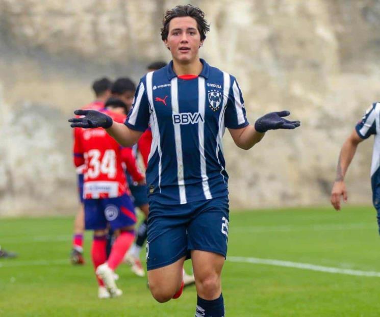 Hijo de Aldo De Nigris marca doblete y da triunfo a Rayados Sub-19