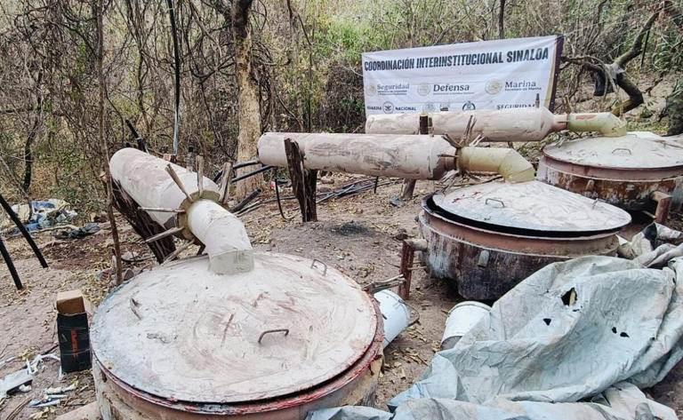 Destruye Marina narcolaboratorios en Sinaloa Destruye Marina narcolaboratorios en Sinaloa