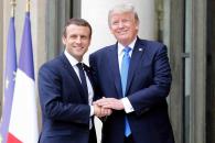 Prometen Macron y Trump trabajar juntos por la paz Prometen Macron y Trump trabajar juntos por la paz