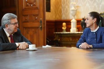 Se reúne Sheinbaum con líder de Francia Insumisa