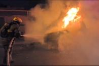 Arde camioneta en el Centro Arde camioneta en el Centro