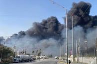 Desalojan parque industrial por megaincendio en García Desalojan parque industrial por megaincendio en García