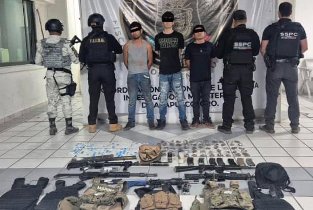 Detienen a integrantes de célula criminal que operaba en Acapulco