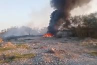 Prende fuego a llantas