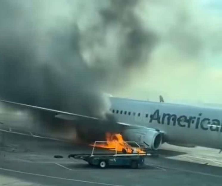 Se incendia aeronave de American Airlines en Denver