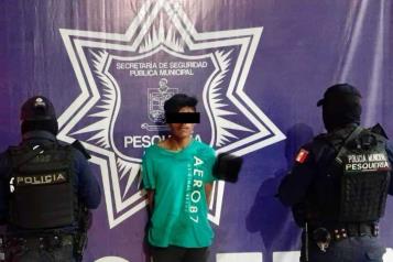 Detienen en flagrancia a hombre por incendio en baldío