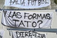 Protesta afición de Rayados con mantas hacia directiva Protesta afición de Rayados con mantas hacia directiva