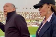 Captan en partido de Pumas a papá de Checo Pérez con Lucía Méndez
