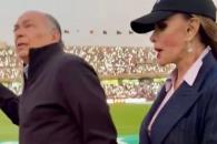 Captan en partido de Pumas a papá de Checo Pérez con Lucía Méndez