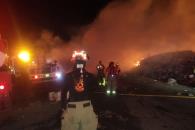 Controlan incendio de basurero en Santiago Controlan incendio de basurero en Santiago