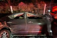 Volcadura deja un muerto en Libramiento Noroeste, Escobedo