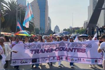 Personas trans marchan; exigen derechos y mayor inclusión