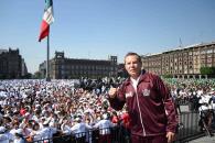 Realizan leyendas del box clase masiva en el Zócalo Realizan leyendas del box clase masiva en el Zócalo