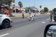 Tiran ponchallantas en la Nacional Tiran ponchallantas en la Nacional