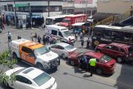 Se registra choque múltiple en el Centro; hay 3 heridos Se registra choque múltiple en el Centro; hay 3 heridos