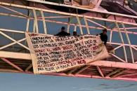 Aparecen presuntas narcomantas en puentes de La Paz, BCS Aparecen presuntas narcomantas en puentes de La Paz, BCS