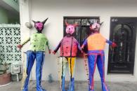 Queman piñatas de aranceles de Trump en la Colonia Obrerista Queman piñatas de aranceles de Trump en la Colonia Obrerista