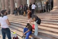 Queda detenido manifestante Queda detenido manifestante