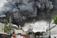 Se registra incendio en parque industrial Monterrey Se registra incendio en parque industrial Monterrey