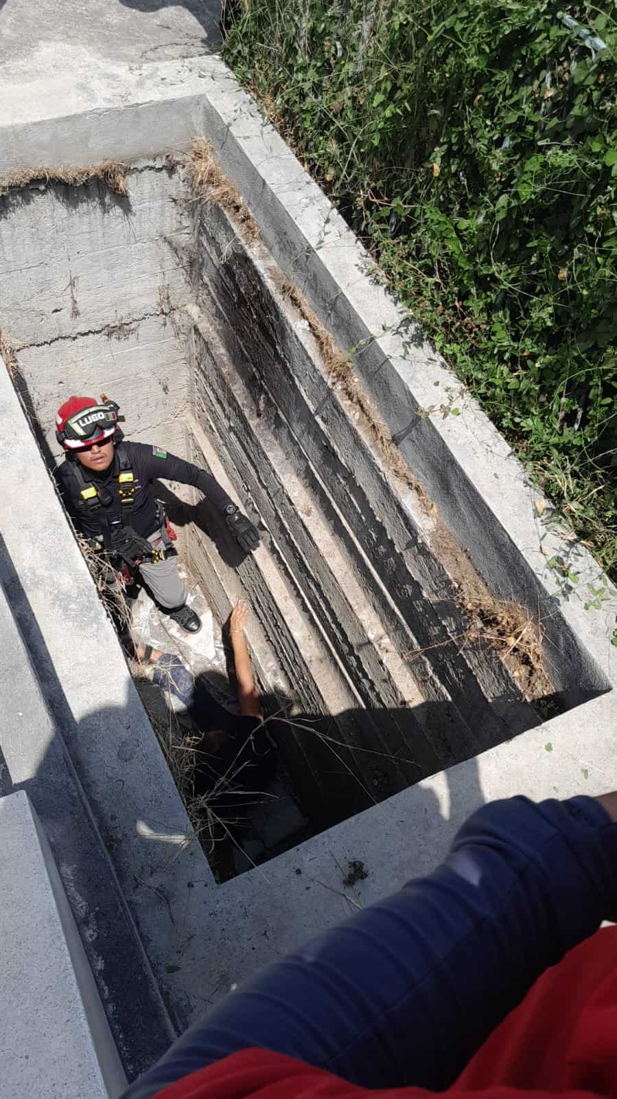Con golpes en diferentes partes del cuerpo resultó una mujer luego de caer a una tumba, la tarde de ayer en el Panteón El Roble, en la Colonia Mitras Norte, municipio de Monterrey.