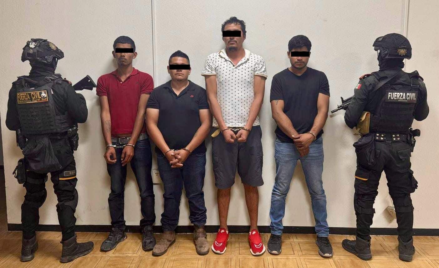 Derivado del Operativo Muralla, policías de Fuerza Civil efectuaron la aprehensión de cuatro hombres que presuntamente poseían objetos ilícitos, esto en General Terán.