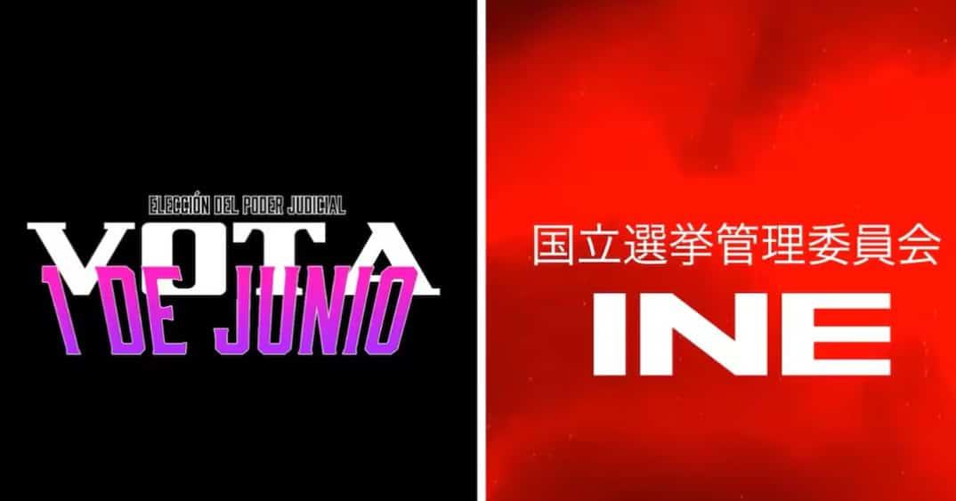 INE invita a votar para elección judicial usando intro de anime