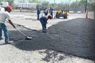 Realizan trabajos de bacheo en SC Realizan trabajos de bacheo en SC
