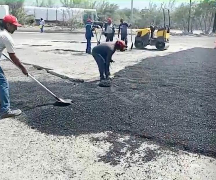 Realizan trabajos de bacheo en SC Realizan trabajos de bacheo en SC
