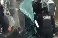 Vuelca unidad de Fuerza Civil en Dr. Arroyo, mueren 2 policías