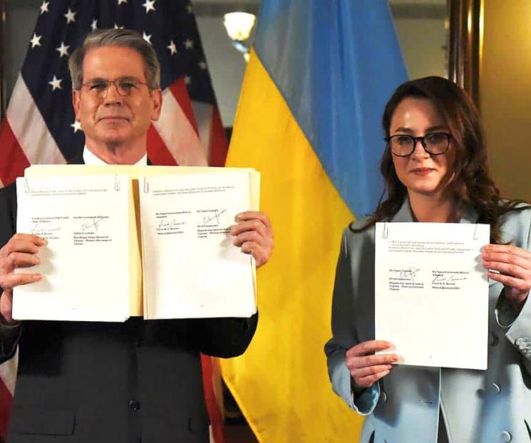 Firma Trump acuerdo histórico con Ucrania por minerales Firma Trump acuerdo histórico con Ucrania por minerales