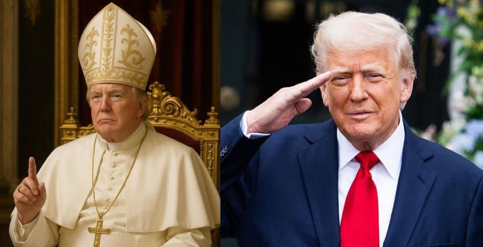 Postea Trump foto vestido de papa en su cuenta de Truth Postea Trump foto vestido de papa en su cuenta de Truth