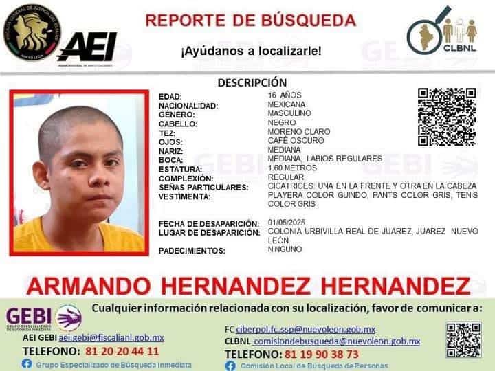 Después de una intensa jornada de investigación de la Unidad de Búsqueda Inmediata de Personas Desaparecidas, se logró la localización con vida de un menor que estaba reportado como desaparecido en el municipio de Juárez.