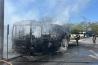 Se incendia transporte urbano en la Obrera Se incendia transporte urbano en la Obrera